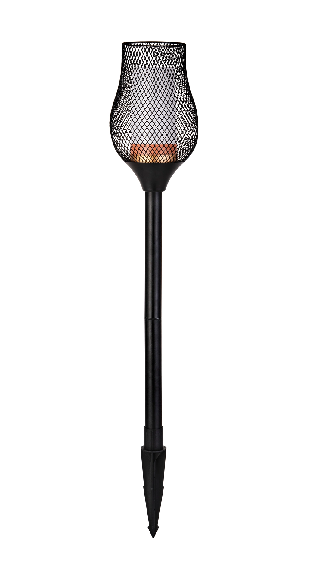 74cm Metal Solar Torch Light with Flickering Flame Effect