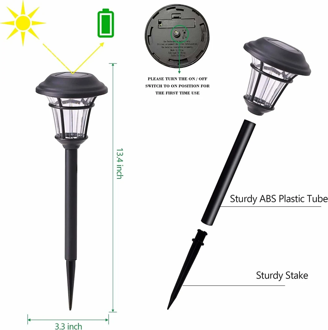 12 Pack Solar Pathway Lights Outdoor Waterproof Solar Garden Lights Bright LED