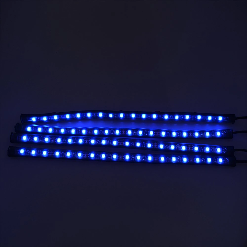 Other Car Lights 4PCS 18SMD Multi Colour Voice Control Footlight Decoration Interior 18LED Atmosphere Light for Car