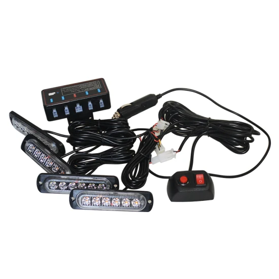 Controller di alta qualità Griglia anteriore per auto Superficie Flash Luci stroboscopiche Flash 6 LED Avviso di emergenza Griglia di coperta Luce di posizione laterale per auto Altre luci per auto