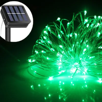 30m 300 LED 5V 200mA Luci natalizie per esterni in rame solare Luci ghirlanda Luce natalizia Fata per festival Decorazione casa giardino